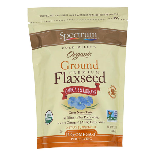 Organic Ground Flaxseed (Pack of 14 Oz.) - Spectrum Essentials - Cozy Farm 