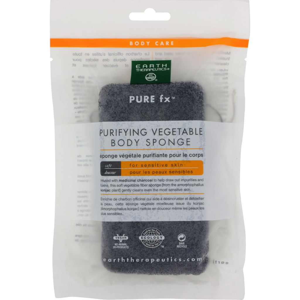 Earth Therapeutics Purifying Vegetable & Medicinal Charcoal Body Sponge - Cozy Farm 