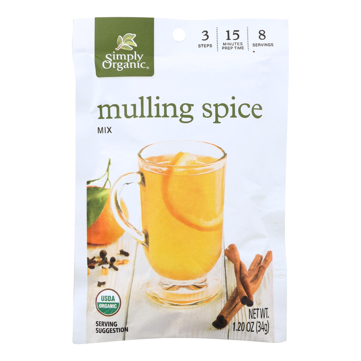 Organic Mulling Spice (Pack of 8) - Gluten Free, Simply Organic 1.2 Oz - Cozy Farm 