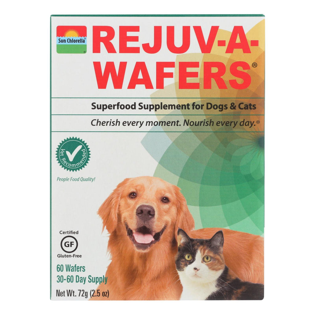 Sun Chlorella Rejuv-a-Wafers Superfood Supplement for Dogs and Cats - 60 Wafers - Cozy Farm 