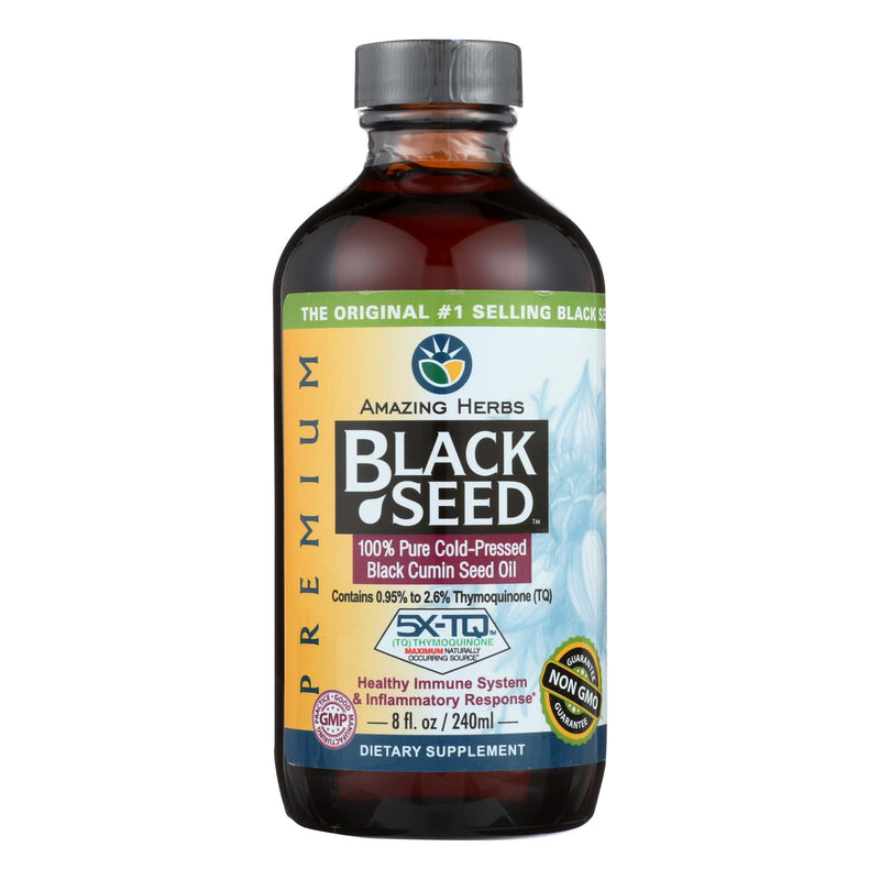 Amazing Herbs Black Seed Oil - Boosts Immunity - 8 Fl Oz - Cozy Farm 