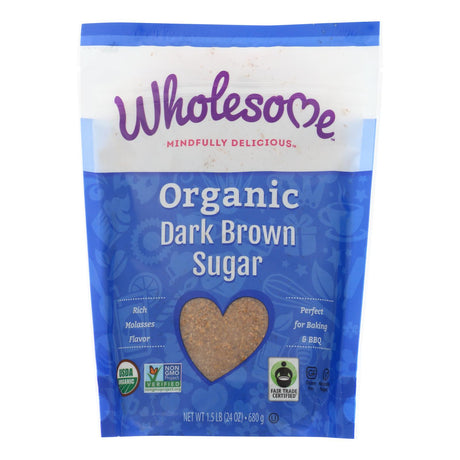 Wholesome Sweeteners Organic Dark Brown Sugar, 6 Pack - 24 Oz. Each - Cozy Farm 