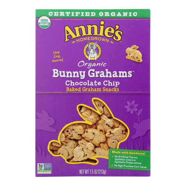 Annie's Homegrown Bunny Grahams Chocolate Chip, 7.5 Oz. (Pack of 12) - Cozy Farm 