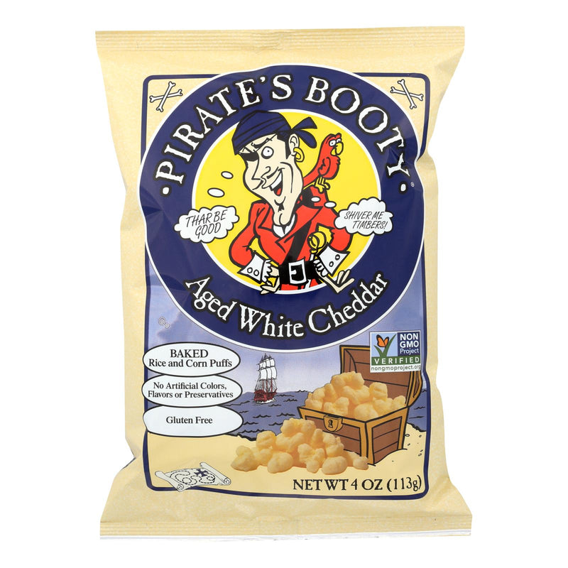 Pirate's Booty Puffs Aged White Cheddar 4 Oz., Pack of 12 - Cozy Farm 