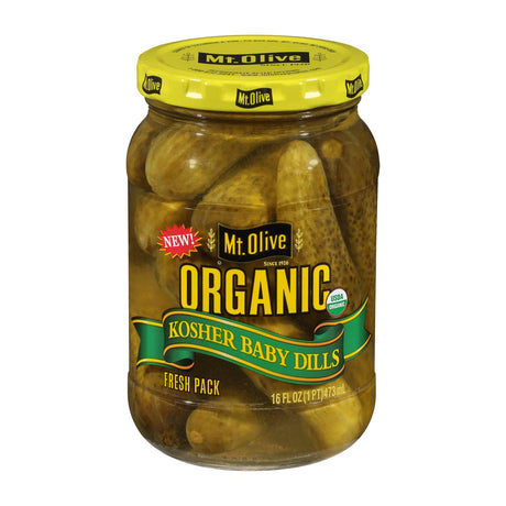 Mt Olive Kosher Baby Dill Pickles 6-Pack, 16 FL Oz - Cozy Farm 