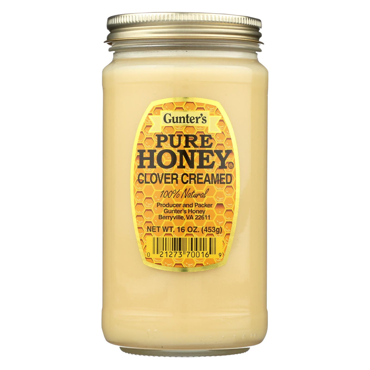 Gunter's Creamy Clover Honey, 12 Pack of 16 Ounce Jars - Cozy Farm 