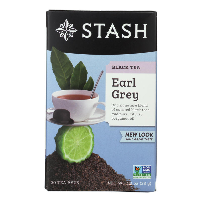 Stash Tea Earl Grey, The Original Black Tea - 6 Pack of 20 Tea Bags (Total 120 Tea Bags) - Cozy Farm 