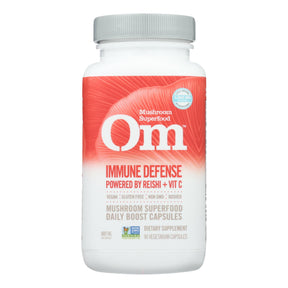 Om Mushroom Immune Defense Supplement Capsules, 90 Count - Cozy Farm 
