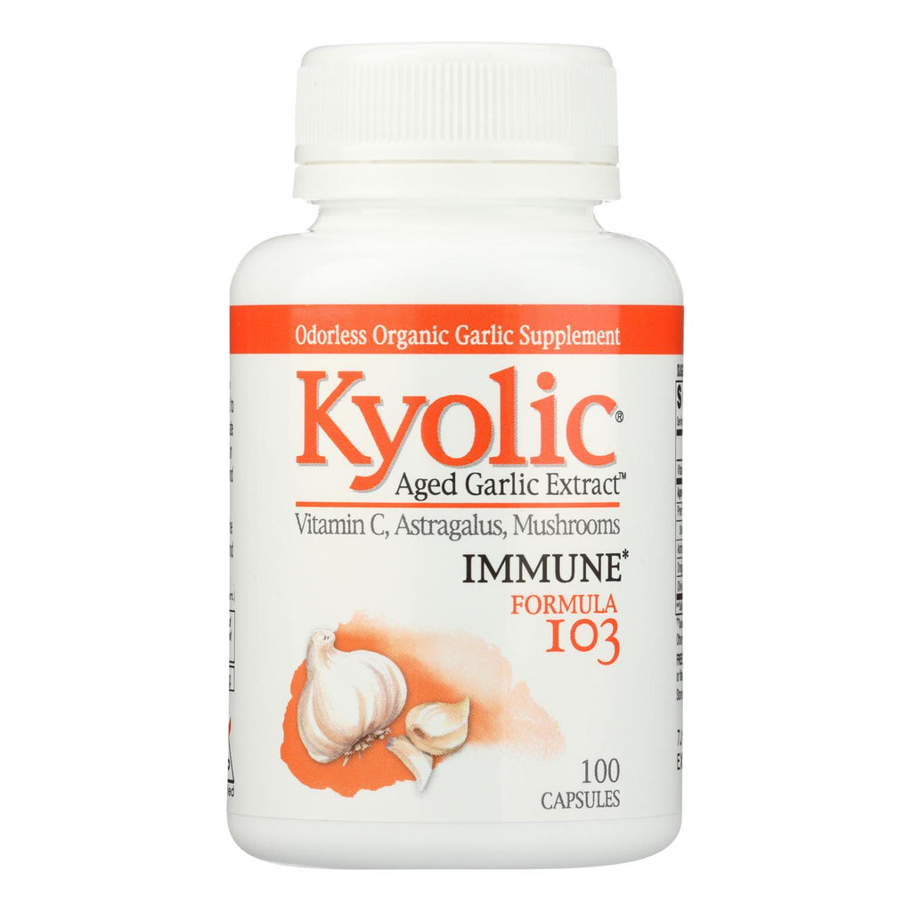 Kyolic Aged Garlic Extract Immune Formula 103 (Pack of 100 Capsules) - Cozy Farm 