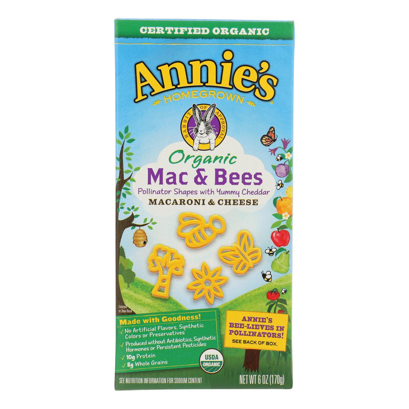 Annie's Homegrown Organic Mac and Bees Macaroni & Cheese, 6 oz. (Pack of 12) - Cozy Farm 