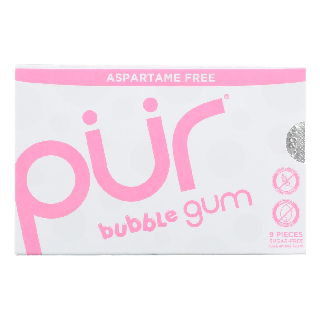 Pur Gum Bubble Gum - Sugar Free - Case Of 12 - 9 Count - Cozy Farm 