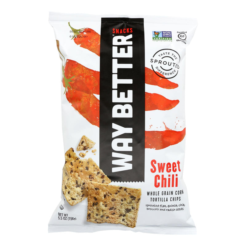 Way Better Snacks Sweet Chili Tortilla Chips - 12 Pack, 5.5 Oz. - Cozy Farm 