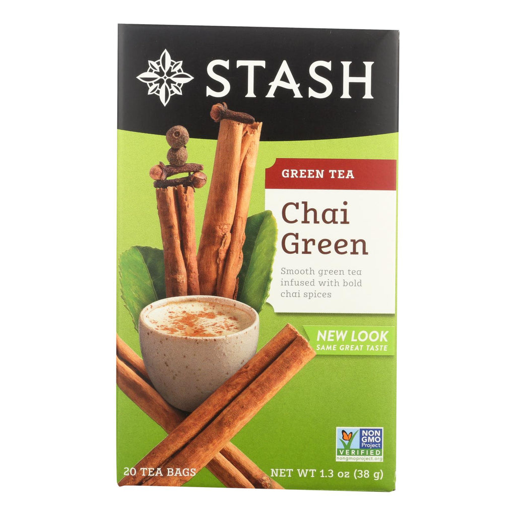 Stash Tea Chai Green Tea (Pack of 6 - 20 Bags) - Cozy Farm 