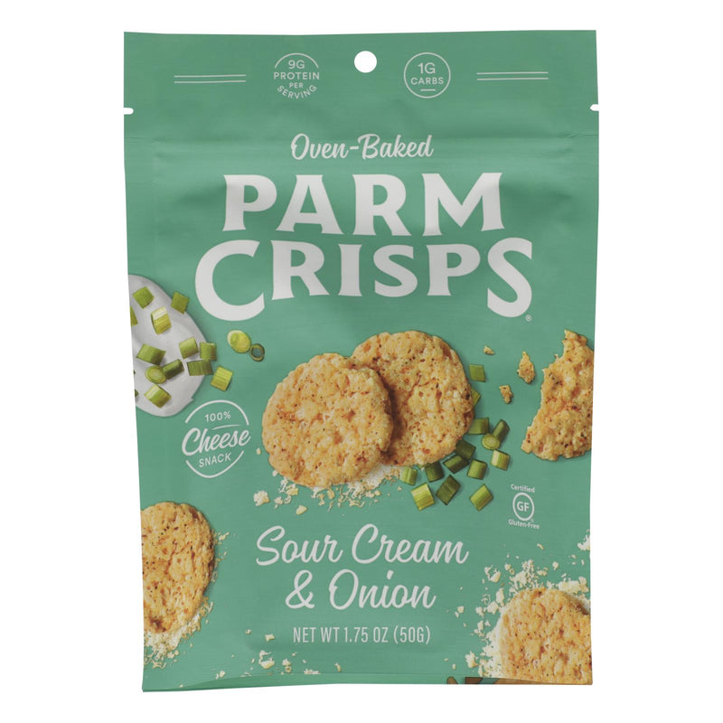 Parm Crisps - Creamy Onion Flavored Cheese Crisps (Pack of 12) - 1.75 Oz - Cozy Farm 