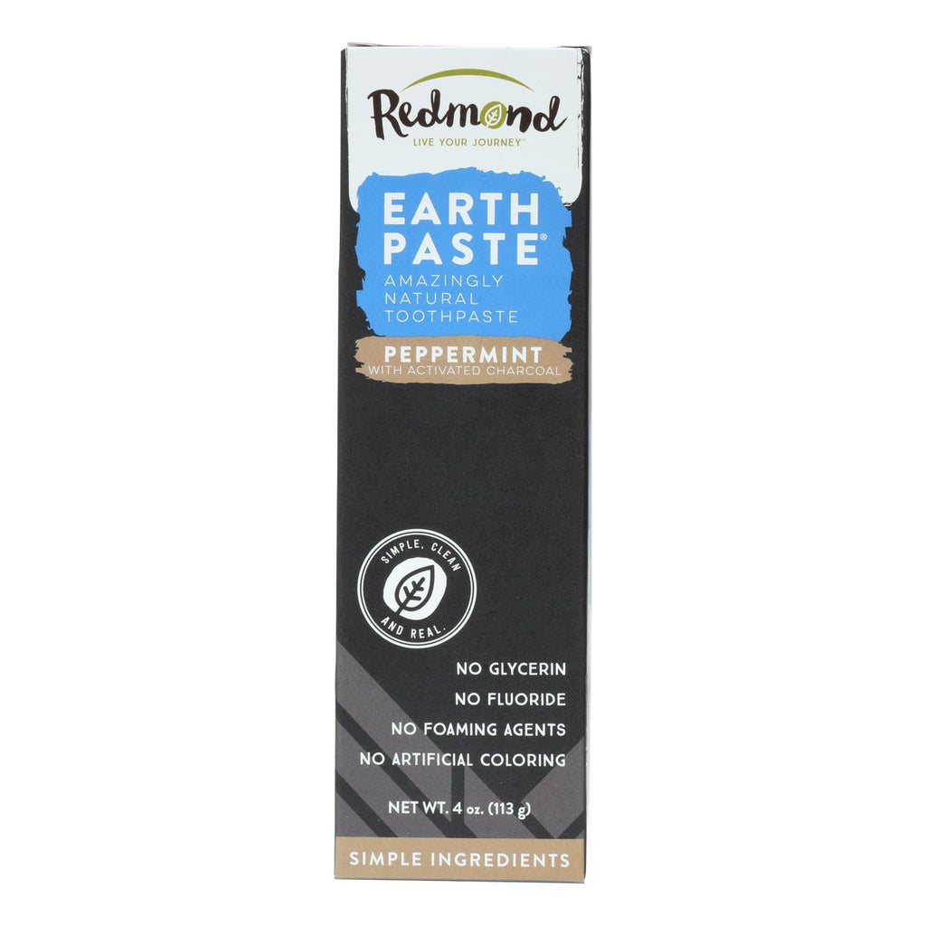 Redmond Life Earthpaste Peppermint Charcoal - 4 Oz. - Cozy Farm 
