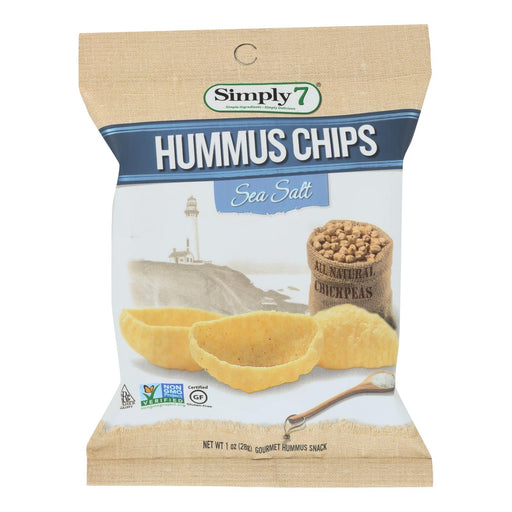 Simply 7 Hummus Chips - Sea Salt (Pack of 24) - 1 Oz. - Cozy Farm 