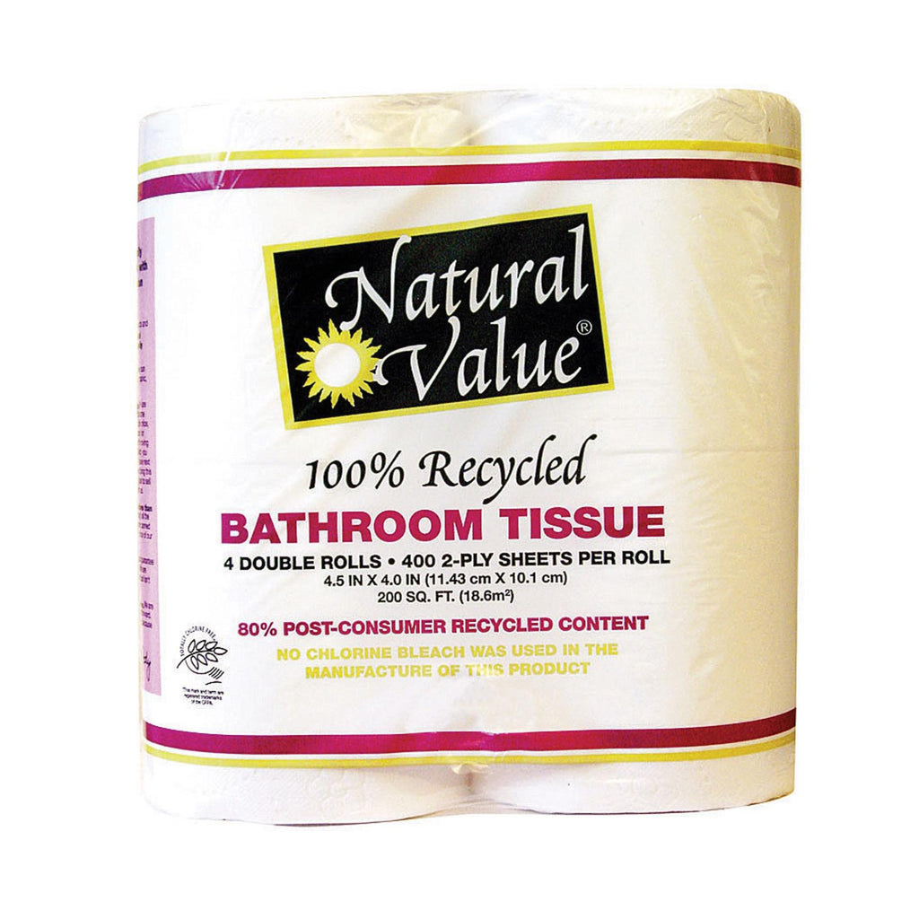 Natural Value Recycled Bathroom Tissue (Pack of 12) - Cozy Farm 