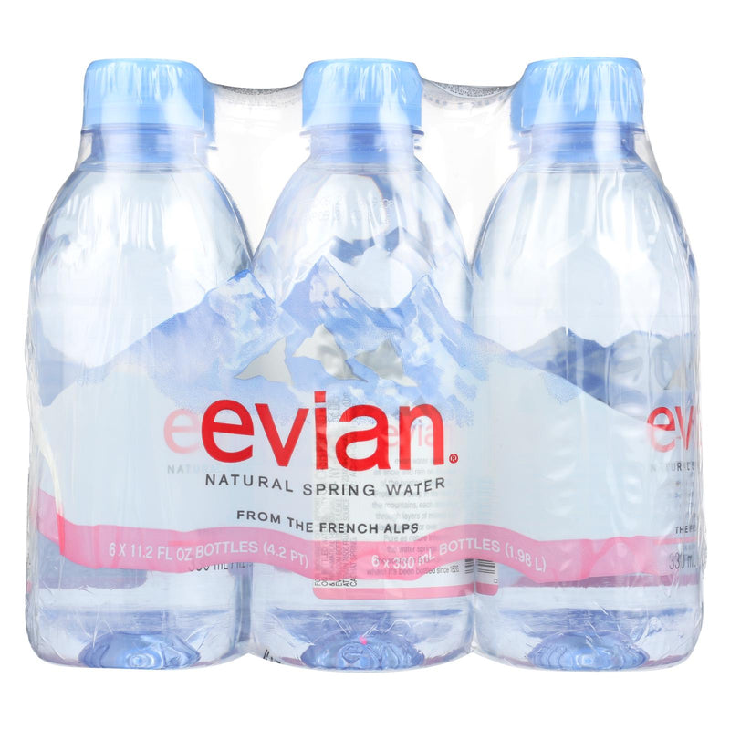 Evian Natural Spring Water (Pack of 4 - 11.2 fl. oz.) - Cozy Farm 