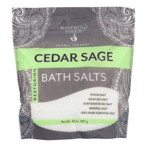 Cedar Sage Calming Bath Salts - Soothe Aches, 32 Oz - Cozy Farm 