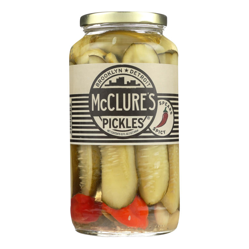 McClure's Pickles Spicy Spears (Pack of 6 - 32 Oz.) - Zesty Flavor for Bold Sandwiches, Burgers, and More - Cozy Farm 