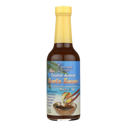 Coconut Secret Coconut Aminos Garlic Sauce (Pack of 12 - 10 Fl Oz.) - Cozy Farm 