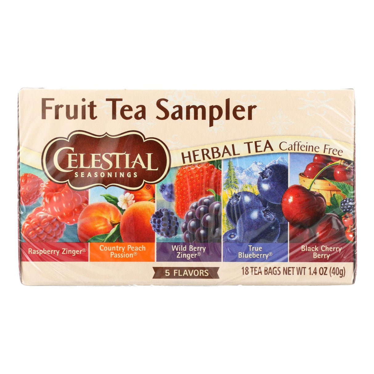 Celestial Seasonings Fruity Variety Herbal Tea, 6 Pack x 18 Tea Bags - Cozy Farm 
