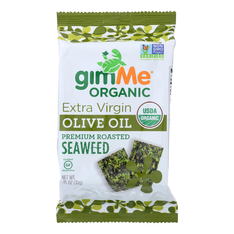 Gimme Seaweed Snacks Organic Extra Virgin Olive Oil Seaweed Snack - Case of 12 - .35 oz - Cozy Farm 
