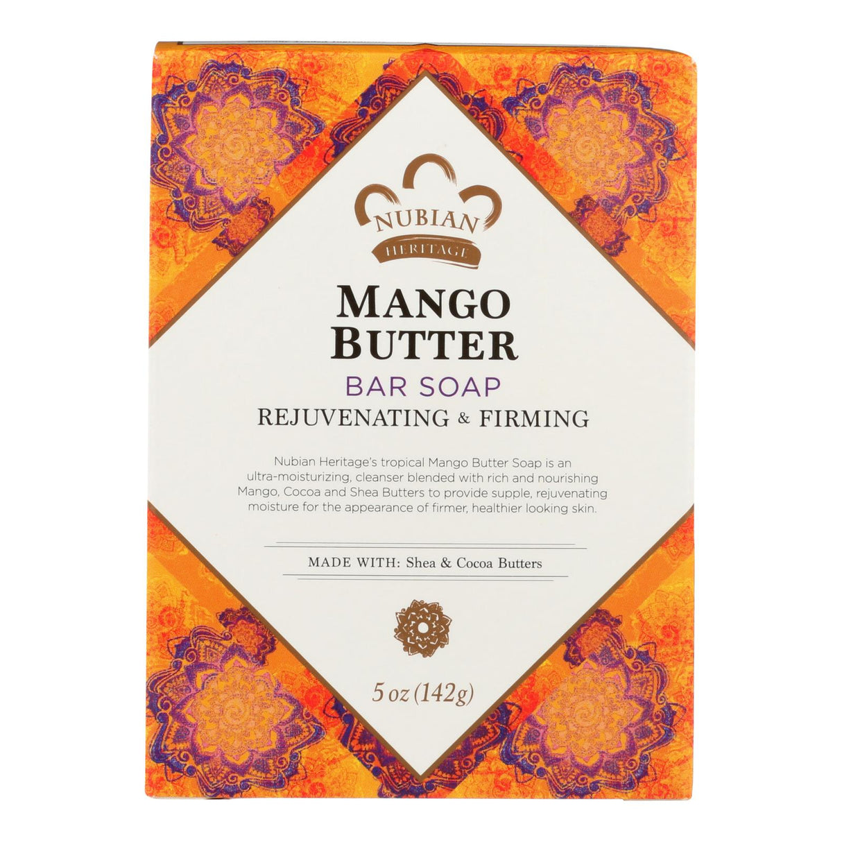 Nubian Heritage Mango Butter Bar Soap, 5 Oz - Cozy Farm 