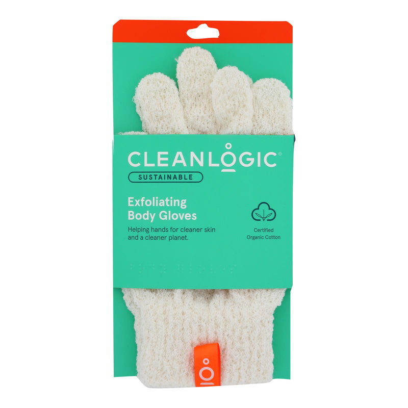 Cleanlogic Bath Gloves Exfoliating Double Pack - Cozy Farm 