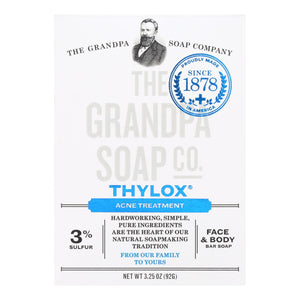 Grandpa's Thylox Acne Treatment Bar Soap with Sulfur - 3.25 Oz - Cozy Farm 