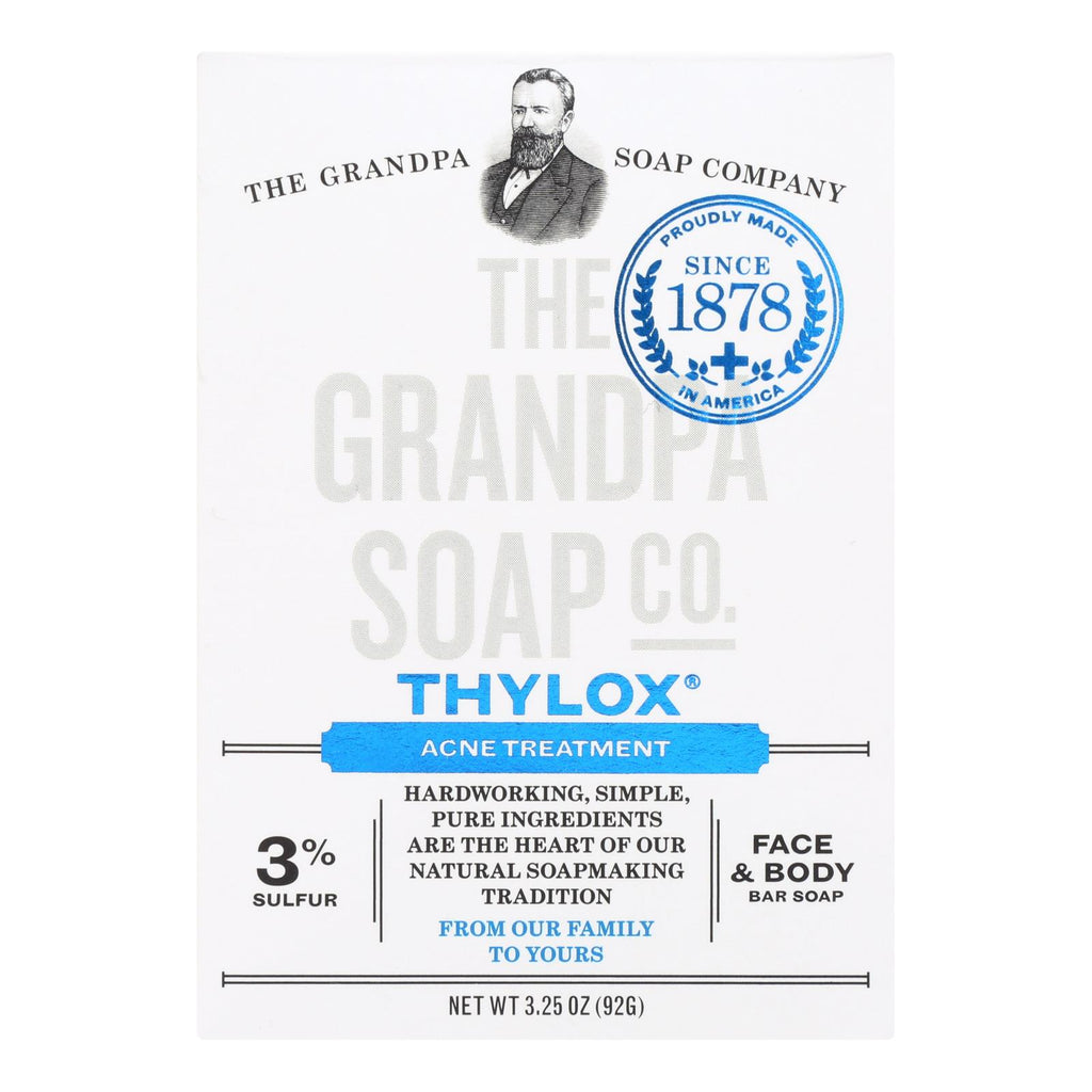 Grandpa's Thylox Acne Treatment Bar Soap With Sulfur - 3.25 Oz - Cozy Farm 