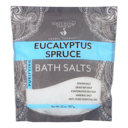 Soothing Touch Bath Salts: Eucalyptus & Spruce Tranquility - 32 Oz. - Cozy Farm 