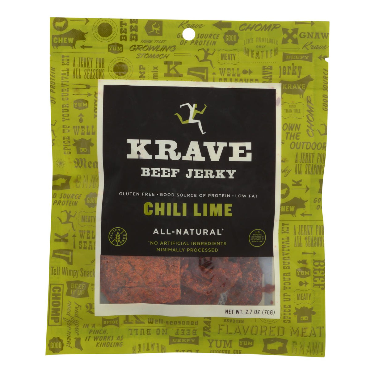 Krave Chili Lime Beef Jerky 8 Pack - 2.7 Oz. - Cozy Farm 