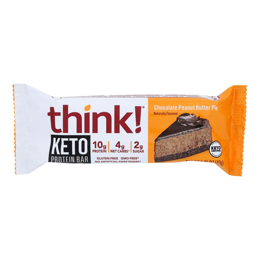 Thin Keto Protein Chocolate Peanut Pie Bars (Pack of 10 - 1.41 Oz.) - Cozy Farm 