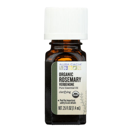 Aura Cacia Rosemary Verbenon Essential Oil, 0.25 Fl Oz - Cozy Farm 