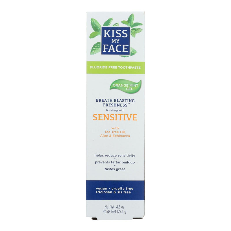 Kiss My Face Fluoride-Free Sensitive Gel Toothpaste (4.5 Oz.) - Cozy Farm 