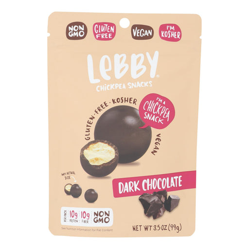Lebby Snacks - Chickpea Snacks Dark Chocolate (Pack of 6) - 3.5 Oz. - Cozy Farm 