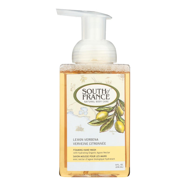 South Of France Foaming Lemon Verbena Hand Soap, 8 Oz - Cozy Farm 