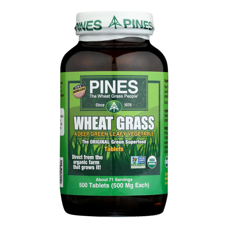 Pines International Wheatgrass 500mg - Pack of 500 Tablets - Cozy Farm 