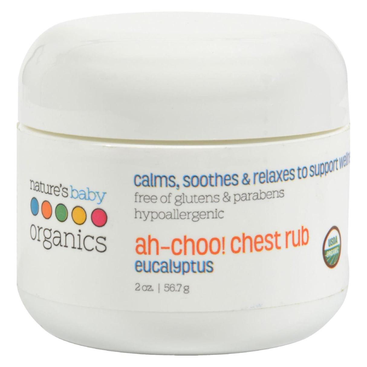 Nature's Baby Organics 2 Oz Ah-choo Chest Rub, Eucalyptus - Cozy Farm 