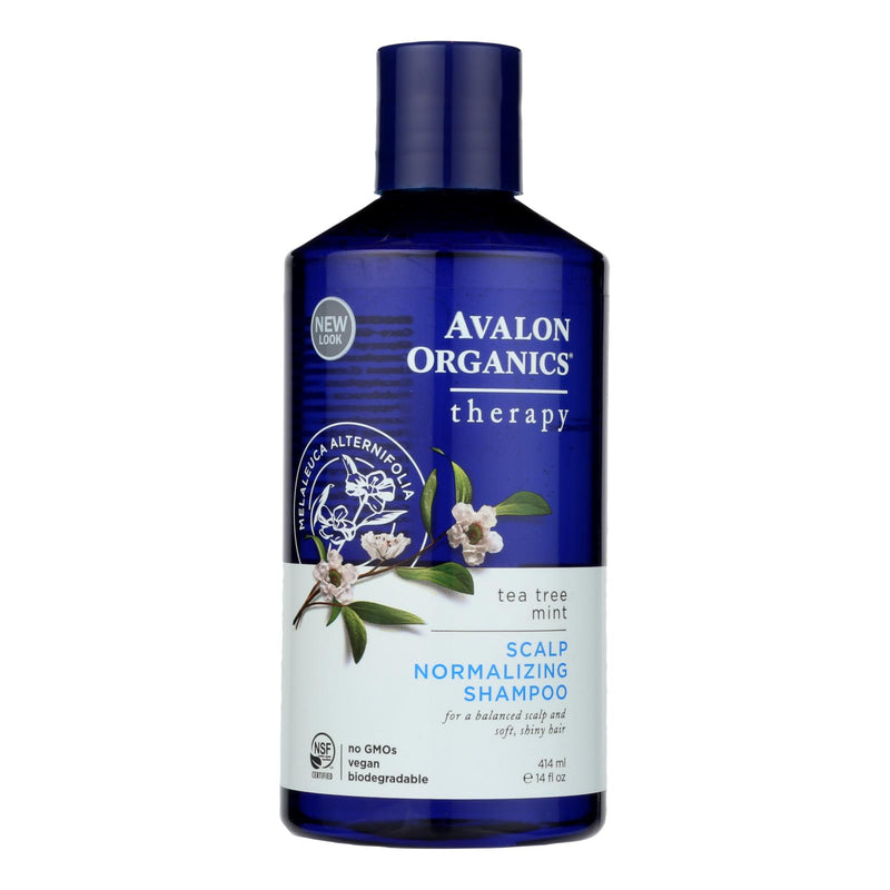 Avalon Organics Scalp Normalizing Tea Tree Mint Therapy Shampoo - 14 Fl Oz - Cozy Farm 