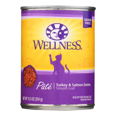 Wellness Pet Products Cat Food - Turkey and Salmon Recipe (Pack of 12) - 12.5 Oz. - Cozy Farm 