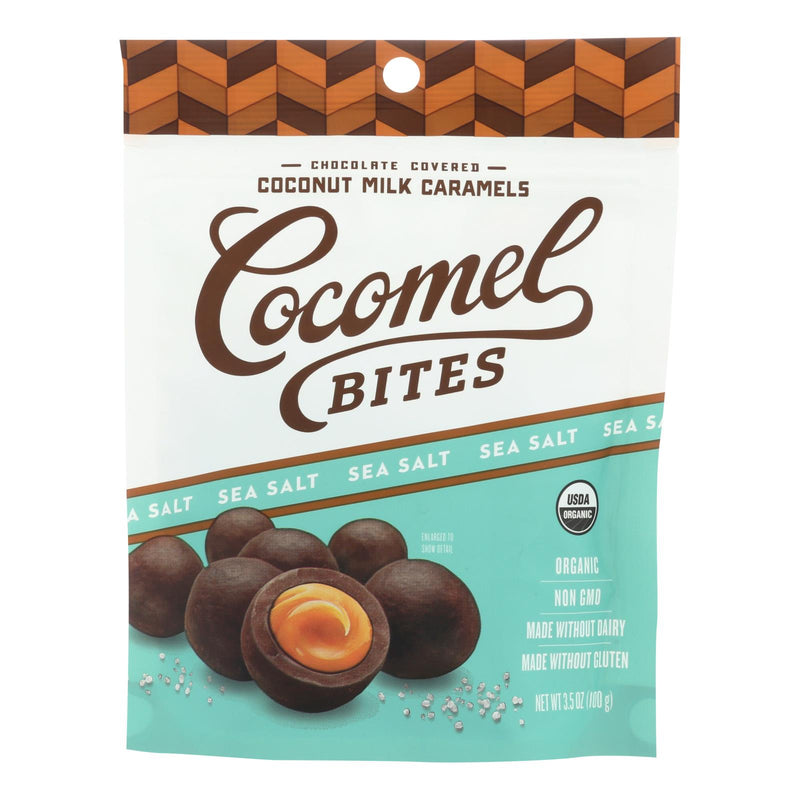 Organic Cocomel Caramel Bites with Sea Salt - 6 Pack, 3.5 Oz Each - Cozy Farm 