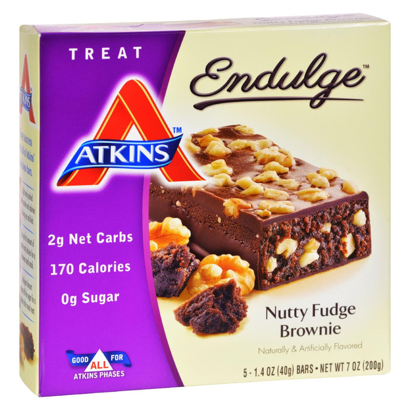 Atkins Endulge Bar Nutty Fudge Brownie - 5-Bar Pack - Cozy Farm 