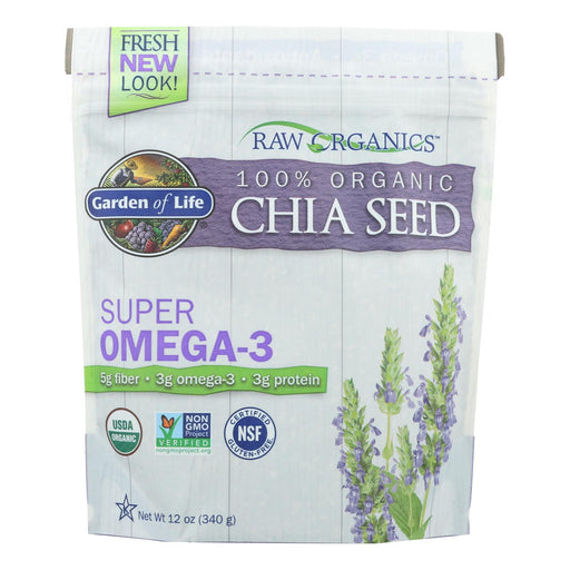Garden of Life Raw Organic Chia Seeds (Pack of 12 Oz.) - Cozy Farm 