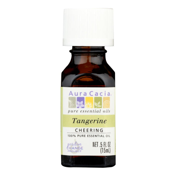 Aura Cacia Tangerine Pure Essential Oil (0.5 Fl Oz) - Cozy Farm 