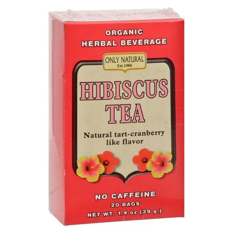 Only Natural Organic Hibiscus Herbal Tea (20 Count) - Cozy Farm 