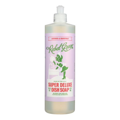 Rebel Green Lavender and Grapefruit Scented Dish Soap, 16 Fluid Ounces (Pack of 4) - Cozy Farm 