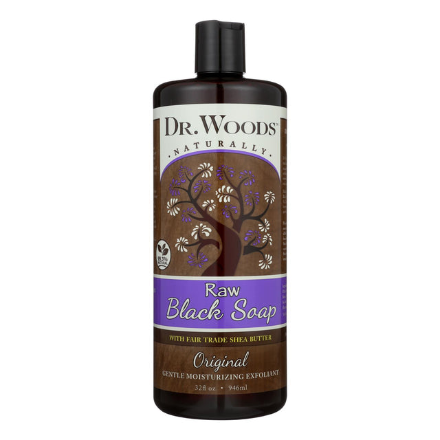 Dr. Woods Shea Vision Pure Black Soap with Organic Shea Butter - 32 fl oz - Cozy Farm 