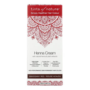 Tints Of Natura Henna Cream Mahogany Red, 2.46 Fl Oz. - Cozy Farm 